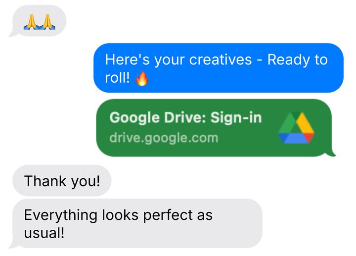 Text message from Riley R., Richardson Brothers Custom Homes